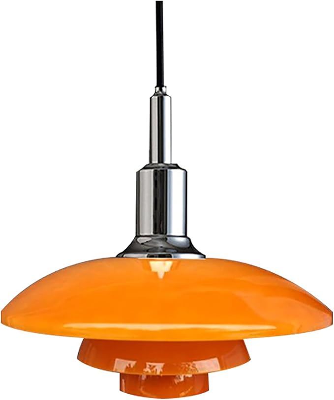 Pendant Light Orange Danish Ceiling light Mid Century Pendant Lamp 3-Layer by actiwoqi