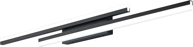 PRESDE 48 Inch Bathroom Light Fixtures Black Vanity Light Bar LED Modern Bath by HOME