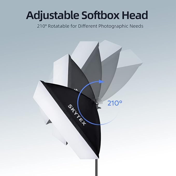 Skytex Softbox Lighting Kit, 20x28in Soft Box | 85W 2700-6400K E27 LED Bulb - Image 6