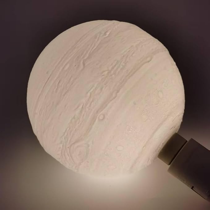 Edison Screw in 3D Print Globe Jupiter Lamp E26/27 Decorative Lights Planet - Image 4