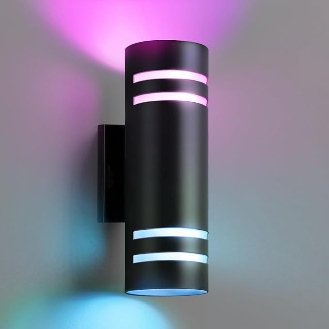 Smart Porch Lights Color Changing, RGB Outdoor Wall Lights by SHIMR