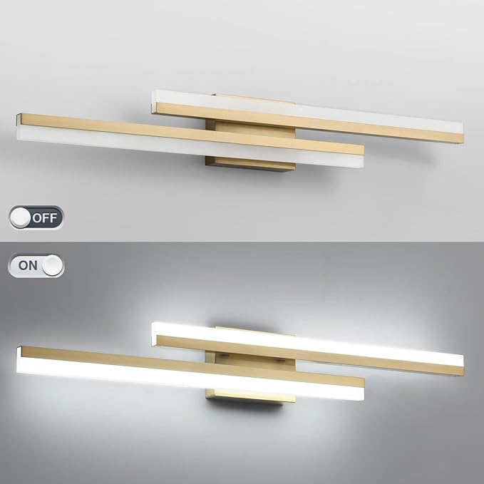 PRESDE 32" LED Vanity Light Bar, Modern Brushed Gold Bathroom Light Fixtures - Image 5