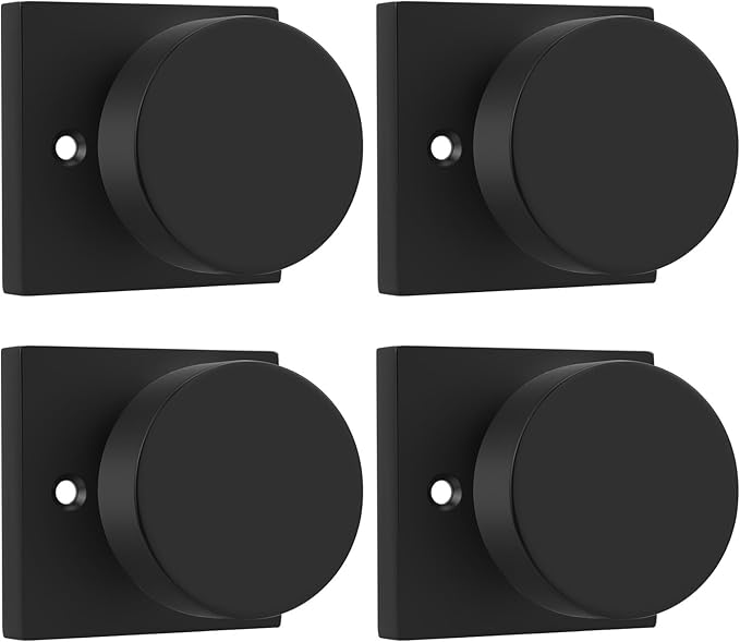 Haidms Matte Black Dummy Door Knobs, Heavy Duty Half No-Turning Dummy Knob by Haidms