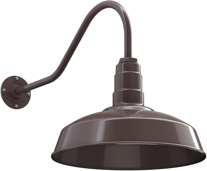 Steel Lighting Co. Gardena Barn Light | Outdoor Wall Mounted | 16" Dome | 23" by SteelLightingCo