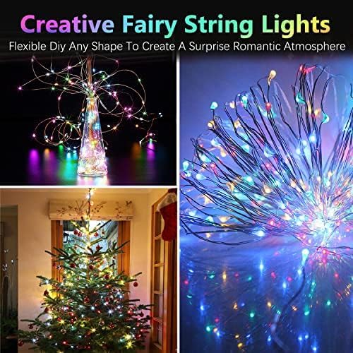 4 Pack 60 LED Christmas Fairy Lights Battery Operated - Image 5