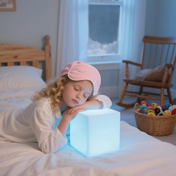 8-inch Waterproof LED Light Cube, USB Rechargeable Mood Light, 16 RGB Colors - Image 4
