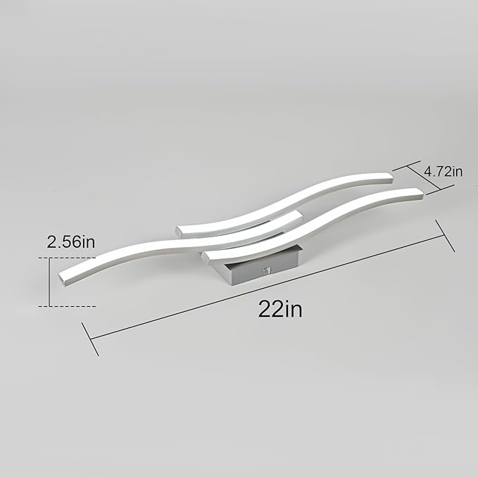 EDISLIVE Modern Dimmable LED Ceiling Light Curved 3 Light 22.5 in Minimalist - Image 2