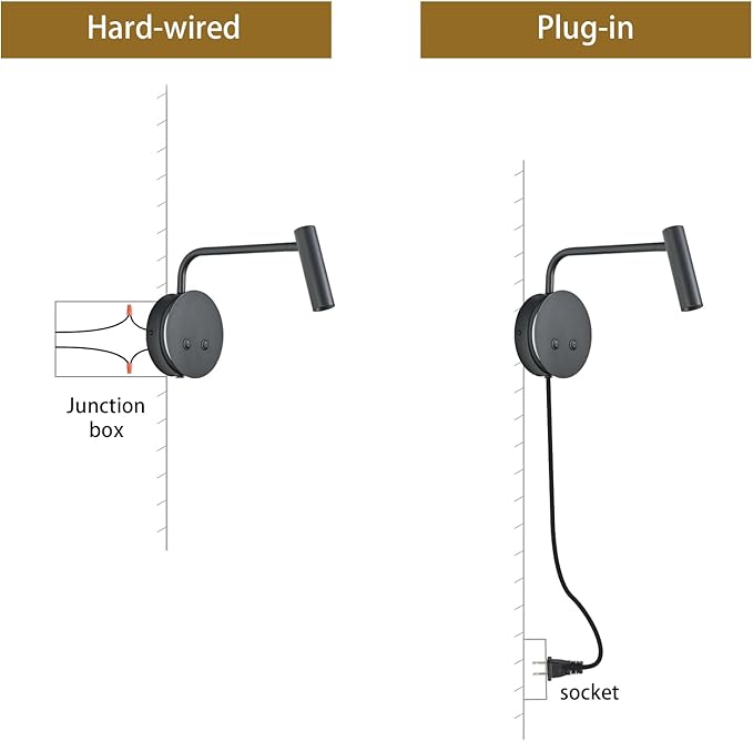Matte Black Wall Mounted Reading Light, 4000K Flexible Headboard Reading Sconces - Image 7