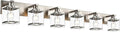 6-Lights Brushed Nickel Bathroom Light Fixture Over Mirror, Modern Wall Sconce by WINSHENLighting