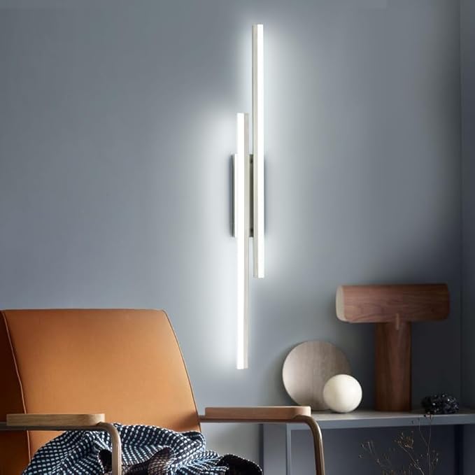PRESDE 48 Inch LED Bathroom Vanity Light Bar, Modern Brushed Nickel Bath - Image 3