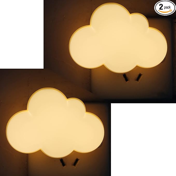 AUSAYE 2Pack LED Night Light Plug in Lamp Cloud Night Light Mini Pretty Night by AUSAYE