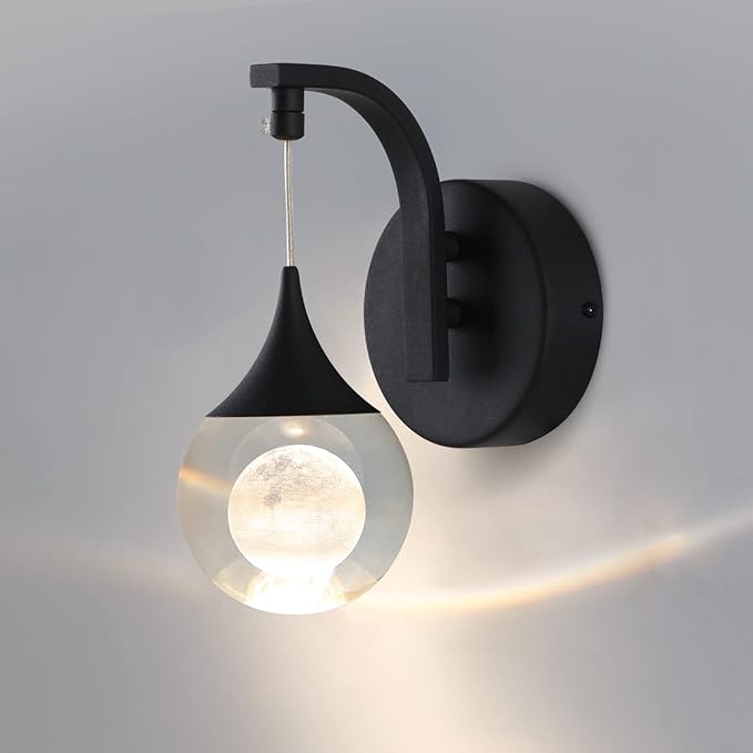Sedelan Modern Wall Lamp Fixtures, Indoor Moon Crystal Wall Sconces, 5W LED by Sedelan