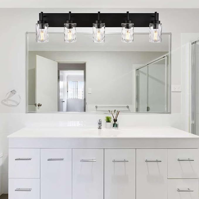 BONLICHT Modern Bathroom Lighting Over Mirror 5-Lights Rustic Bath Vanity Wall - Image 2