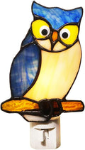 HUIMIEJU Colored Glass Owl Night Light, Children's Room Animal Night Light by HUIMEIJU