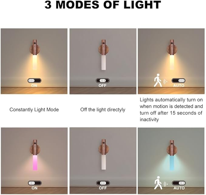 LANDGOO Motion Sensor Night Light RGB & Touch Control | USB-C Rechargeable - Image 3