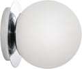 Modern Glass Globe Wall Sconce: Chrome Single Light by FeaseyFeaturedProducts