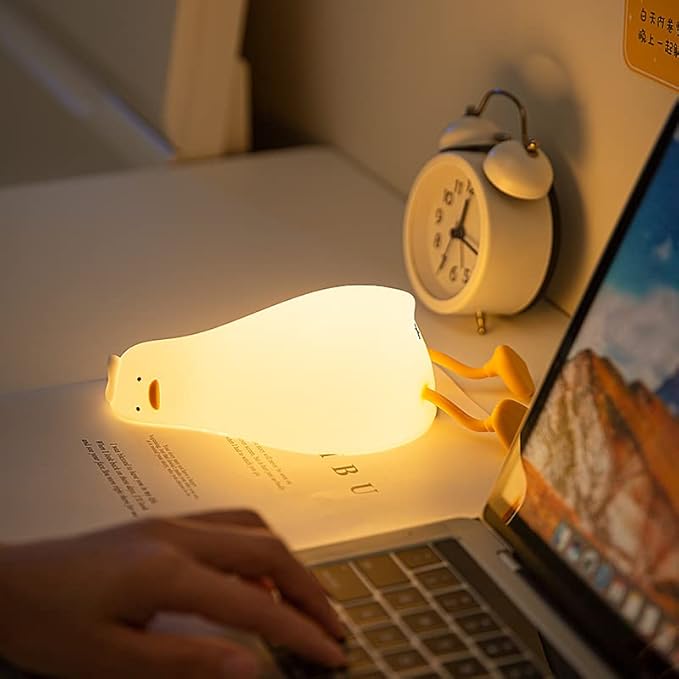 HAPPYBAG LED Lying Flat Duck Night Light, 3 Level Dimmable Nursery Nightlight - Image 4