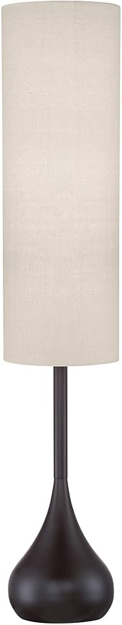 Possini Euro Design Mid Century Modern Retro Floor Lamp Standing 62" Tall Dark - Image 2