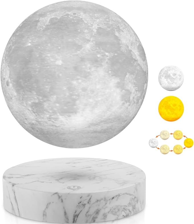 VGAzer Levitating Moon Lamp, Floating and Spinning in Air Freely by VGAzer