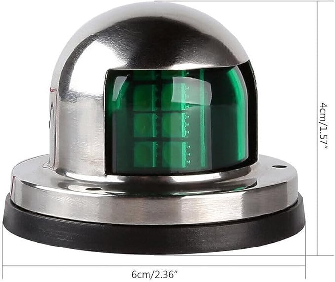 Marine Boat Yacht Pontoon 12V Stainless Steel LED Bow Navigation Lights - Image 2