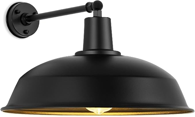 24-inch Extra-Large Outdoor barn Light, Straight arm Design, Vintage Farmhouse by Evkcevla