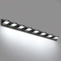 LED Modern Bathroom Vanity Light Fixtures, 8-Light 55-inch Dimmable Matte Black by LKHF