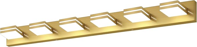SineRise LED Modern Bathroom Vanity Light Fixtures, Brass Modern Acrylic by SINERISELIGHTING