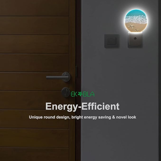 EKOBLA Ocean Night Light, Beach Sand Sea Waves Plug-in Night Lights - Image 8