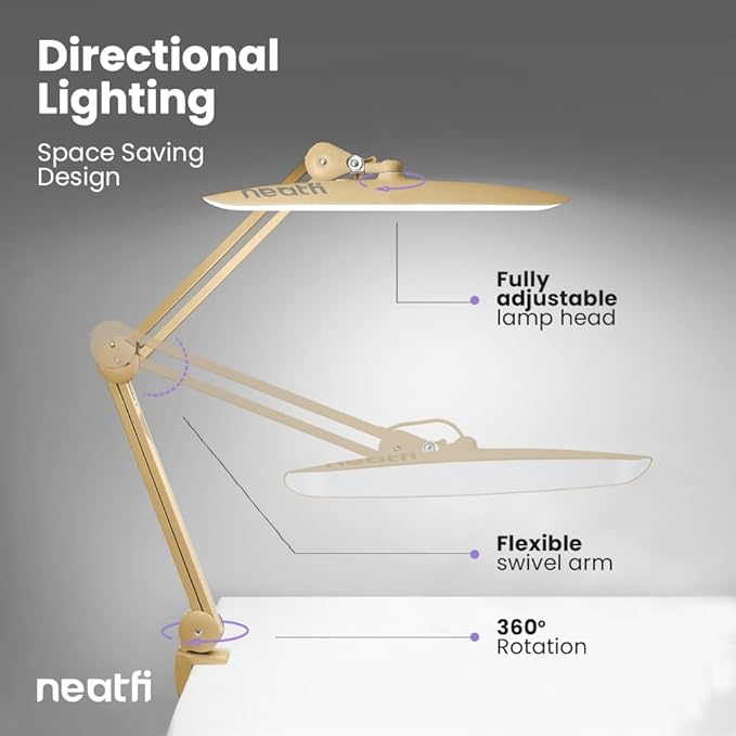 Neatfi XL 2, 200 Lumens LED Task Lamp, 4 Level Brightness, 3 Light Modes - Image 5