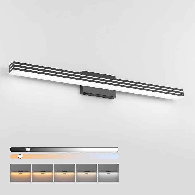 Ralbay 5 Color Temperature Dimmable LED Modern Black Vanity Light - Image 9