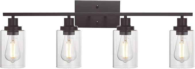 MELUCEE 4 Lights Wall Sconce Lighting Oil Rubbed Bronze Finished by MELUCEE