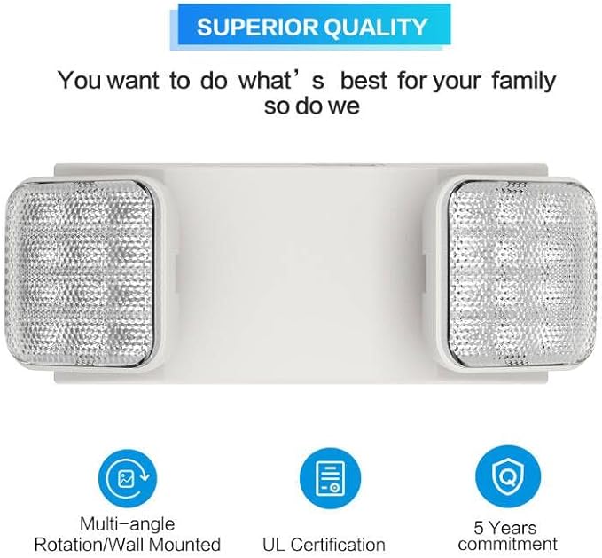1 Pack LED Emergency Lights for Business, - Image 3