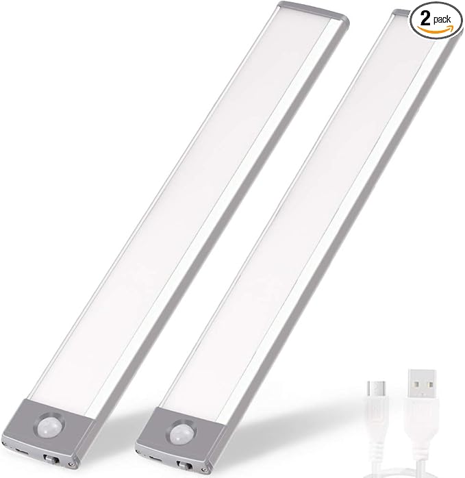 Rechargeable Motion Sensor Led Lights Ultra Thin Softer Under Counter 54-LED by RXWLKJ
