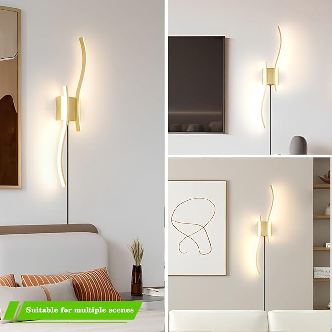 Modern Plug in Wall Sconce Set of 2, 3CCT Adjustable & Memory Function - Image 6