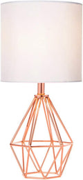 COTULIN Rose Gold Bedside Table Lamp, Modern Small Desk Lamp by COTULIN