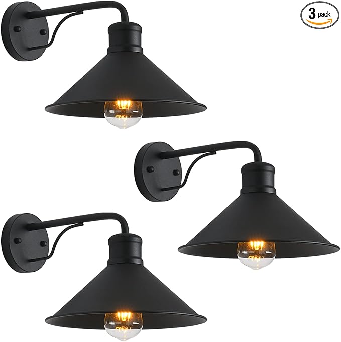 3 Pack Outdoor Wall Lights Wall Mount by VICTOGATE