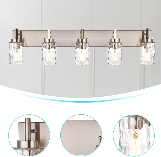 BONLICHT Transitional Vanity Lighting Fixtures Brushed Nickel - Image 9