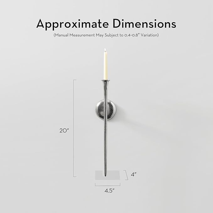 Z Gallerie One Piece Aspar Wall Sconce, Modern Candle Holder - Image 6
