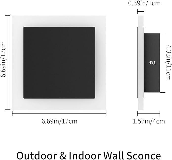 2 Packs LED Wall Light Outdoor Indoor Modern Wall Sconce Mini Sconce Outdoor - Image 5