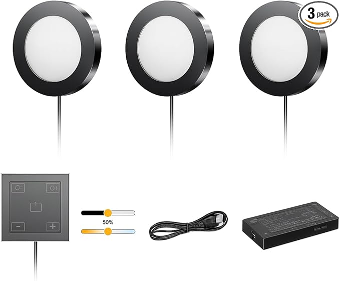 VST Under Cabinet Lights CCT 3000K-6000K, Puck Lights Color Temperature and by VSTLighting