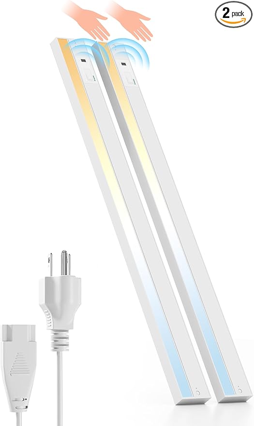 Ensenior 32 Inch Hand Wave LED Under Cabinet Lighting Plug in or Hardwired by Ensenior