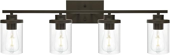 Bathroom Vanity Light Fixtures Oil Rubbed Bronze Finished 4-Light by QueeuQLighting