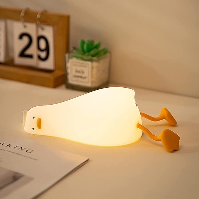 HAPPYBAG LED Lying Flat Duck Night Light, 3 Level Dimmable Nursery Nightlight by HAPPYBAG