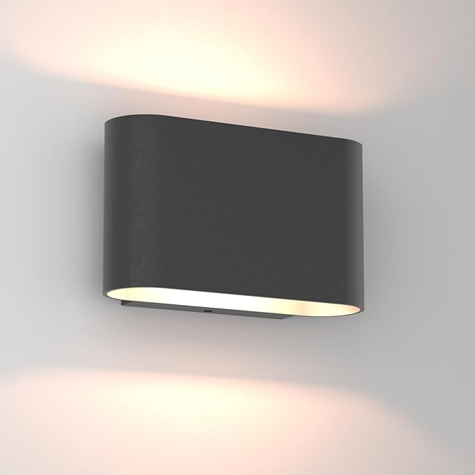 Aipsun Black LED Wall Sconces 1 Pack Indoor Modern Wall Lights Hardwired Up and by Aipsun