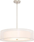 VONLUCE 3-Light Drum Chandeliers, Adjustable Swivel Joint Hanging Light Fixture by Vonluce