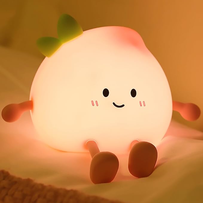 AVEKI Cute Peach Soft Silicone Kids Night Light by AVEKI