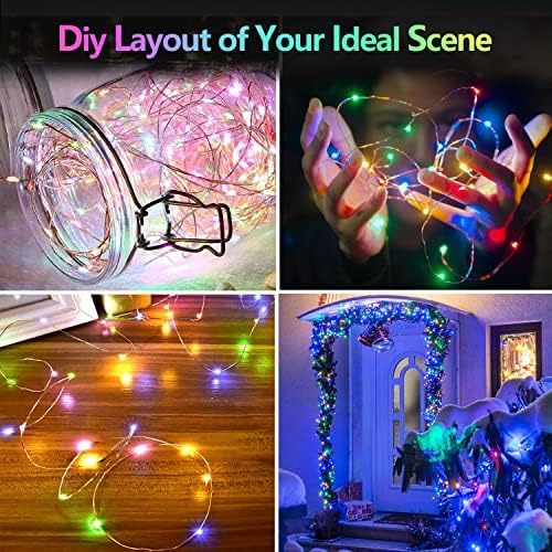 4 Pack 60 LED Christmas Fairy Lights Battery Operated - Image 6