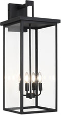 tewei 30In Large Size Square Outdoor Wall Lantern, Modern Black Outside Light by TeweiBrand