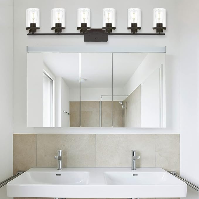 Farmhouse Vanity Lighting Fixtures Oil Rubbed Bronze 6 Light - Image 6