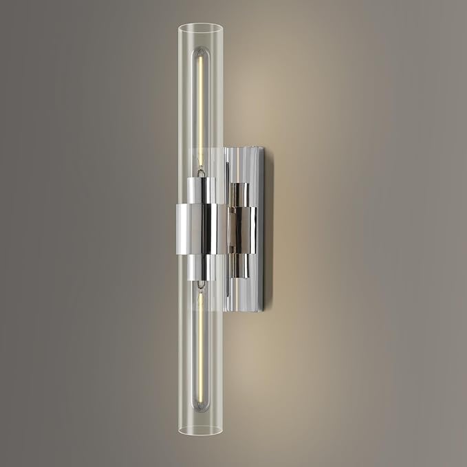 YUYI Nickel Wall Sconce Light, 22.8'' Indoor Sconces Wall Decor by YUYILIGHTING